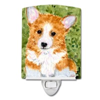 Carolines Treasures Ss8710Cnl Corgi Ceramic Night Light Compact Ulcertified Ideal For Bedroom Bathroom Nursery Hallway K