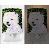 Carolines Treasures Ss8818Cnl Westie Ceramic Night Light Compact Ulcertified Ideal For Bedroom Bathroom Nursery Hallway