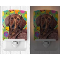 Carolines Treasures Sc9448Cnl Dachshund Easter Eggtravaganza Ceramic Night Light Compact Ulcertified Ideal For Bedroom Bath