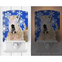 Carolines Treasures Ss4631Cnl Wheaten Terrier Soft Coated Winter Snowflakes Holiday Ceramic Night Light Compact Ulcertified