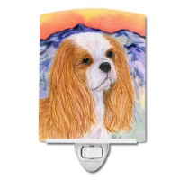 Carolines Treasures Ss8164Cnl Cavalier Spaniel Ceramic Night Light Compact Ulcertified Ideal For Bedroom Bathroom Nursery