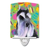 Carolines Treasures Ss4822Cnl Schnauzer Easter Eggtravaganza Ceramic Night Light Compact Ulcertified Ideal For Bedroom Bath