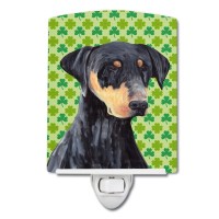 Carolines Treasures Sc9297Cnl Doberman St Patricks Day Shamrock Portrait Ceramic Night Light Compact Ulcertified Ideal For