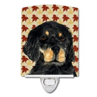 Carolines Treasures Ss4341Cnl Gordon Setter Fall Leaves Portrait Ceramic Night Light Compact Ulcertified Ideal For Bedroom