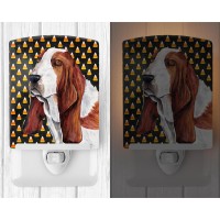 Carolines Treasures Sc9182Cnl Basset Hound Candy Corn Halloween Portrait Ceramic Night Light Compact Ulcertified Ideal For B