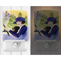 Carolines Treasures Ss8538Cnl Lady Driving With Her Pomeranian Ceramic Night Light Compact Ulcertified Ideal For Bedroom Ba