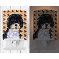 Carolines Treasures Ss4366Cnl Portuguese Water Dog Fall Leaves Portrait Ceramic Night Light Compact Ulcertified Ideal For Be