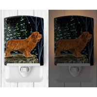 Carolines Treasures Ss8174Cnl Sussex Spaniel Ceramic Night Light Compact Ulcertified Ideal For Bedroom Bathroom Nursery H