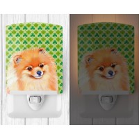 Carolines Treasures Lh9215Cnl Pomeranian St Patricks Day Shamrock Portrait Ceramic Night Light Compact Ulcertified Ideal F