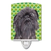 Carolines Treasures Sc9573Cnl Brussels Griffon Lucky Shamrock St Patricks Day Ceramic Night Light Compact Ulcertified Idea