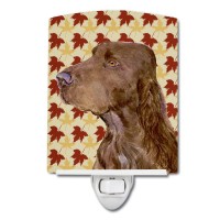 Carolines Treasures Ss4331Cnl Field Spaniel Fall Leaves Portrait Ceramic Night Light Compact Ulcertified Ideal For Bedroom