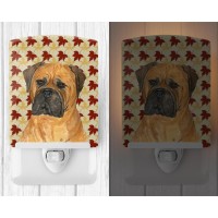 Carolines Treasures Ss4339Cnl Bullmastiff Fall Leaves Portrait Ceramic Night Light Compact Ulcertified Ideal For Bedroom Ba