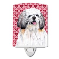 Carolines Treasures Sc9256Cnl Shih Tzu Hearts Love And Valentines Day Portrait Ceramic Night Light Compact Ulcertified Idea