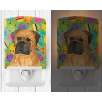 Carolines Treasures Ss4862Cnl Bullmastiff Easter Eggtravaganza Ceramic Night Light Compact Ulcertified Ideal For Bedroom Ba