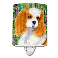 Carolines Treasures Ss1006Cnl Cavalier Spaniel Ceramic Night Light Compact Ulcertified Ideal For Bedroom Bathroom Nursery