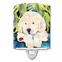 Carolines Treasures Ss8271Cnl Golden Retriever Ceramic Night Light Compact Ulcertified Ideal For Bedroom Bathroom Nursery