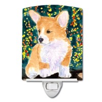 Carolines Treasures Ss8967Cnl Corgi Ceramic Night Light Compact Ulcertified Ideal For Bedroom Bathroom Nursery Hallway K