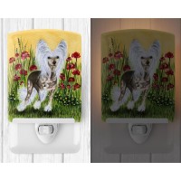 Carolines Treasures Ss8185Cnl Chinese Crested Ceramic Night Light Compact Ulcertified Ideal For Bedroom Bathroom Nursery