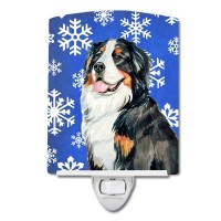 Carolines Treasures Lh9289Cnl Bernese Mountain Dog Winter Snowflakes Holiday Ceramic Night Light Compact Ulcertified Ideal F