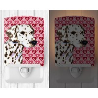 Carolines Treasures Ss4469Cnl Dalmatian Hearts Love And Valentines Day Portrait Ceramic Night Light Compact Ulcertified Ide