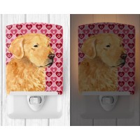 Carolines Treasures Ss4476Cnl Golden Retriever Hearts Love Valentines Day Ceramic Night Light Compact Ulcertified Ideal For