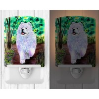 Carolines Treasures Ss8458Cnl Samoyed Ceramic Night Light Compact Ulcertified Ideal For Bedroom Bathroom Nursery Hallway