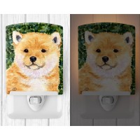 Carolines Treasures Ss8726Cnl Shiba Inu Ceramic Night Light Compact Ulcertified Ideal For Bedroom Bathroom Nursery Hallwa