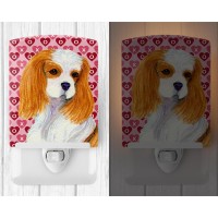 Carolines Treasures Ss4527Cnl Cavalier Spaniel Hearts Love And Valentines Day Portrait Ceramic Night Light Compact Ulcertifi