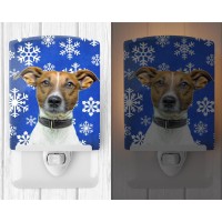 Carolines Treasures Kj1176Cnl Winter Snowflakes Holiday Jack Russell Terrier Ceramic Night Light Compact Ulcertified Ideal F