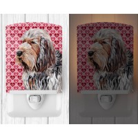 Carolines Treasures Sc9708Cnl Otterhound Hearts And Love Ceramic Night Light Compact Ulcertified Ideal For Bedroom Bathroom