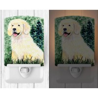 Carolines Treasures Ss8739Cnl Golden Retriever Ceramic Night Light Compact Ulcertified Ideal For Bedroom Bathroom Nursery