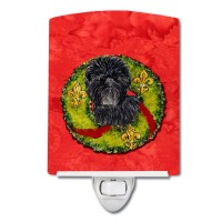 Carolines Treasures Ss4198Cnl Affenpinscher Cristmas Wreath Ceramic Night Light Compact Ulcertified Ideal For Bedroom Bathr