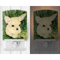 Carolines Treasures Ss1010Cnl Chihuahua Ceramic Night Light Compact Ulcertified Ideal For Bedroom Bathroom Nursery Hallwa