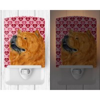 Carolines Treasures Ss4502Cnl Chow Chow Hearts Love And Valentines Day Portrait Ceramic Night Light Compact Ulcertified Ide