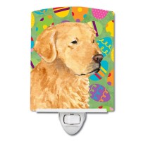 Carolines Treasures Ss4821Cnl Golden Retriever Easter Eggtravaganza Ceramic Night Light Compact Ulcertified Ideal For Bedroo