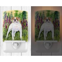 Carolines Treasures Ss8156Cnl English Bulldog Ceramic Night Light Compact Ulcertified Ideal For Bedroom Bathroom Nursery