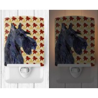 Carolines Treasures Ss4327Cnl Scottish Terrier Fall Leaves Portrait Ceramic Night Light Compact Ulcertified Ideal For Bedroo