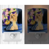 Carolines Treasures Ss8293Cnl Silky Terrier Ceramic Night Light Compact Ulcertified Ideal For Bedroom Bathroom Nursery Ha