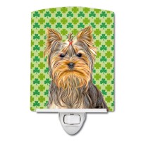 Carolines Treasures Kj1198Cnl St Patricks Day Shamrock Yorkieyorkshire Terrier Ceramic Night Light Compact Ulcertified Id