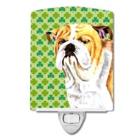 Carolines Treasures Sc9294Cnl Bulldog English St Patricks Day Shamrock Portrait Ceramic Night Light Compact Ulcertified Id