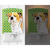 Carolines Treasures Sc9294Cnl Bulldog English St Patricks Day Shamrock Portrait Ceramic Night Light Compact Ulcertified Id