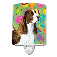 Carolines Treasures Ss4858Cnl Springer Spaniel Easter Eggtravaganza Ceramic Night Light Compact Ulcertified Ideal For Bedroo