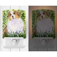 Carolines Treasures Ss8844Cnl Australian Shepherd Ceramic Night Light Compact Ulcertified Ideal For Bedroom Bathroom Nurse