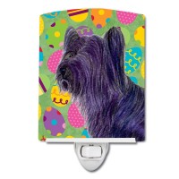 Carolines Treasures Ss4808Cnl Skye Terrier Easter Eggtravaganza Ceramic Night Light Compact Ulcertified Ideal For Bedroom B