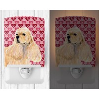 Carolines Treasures Ss4522Cnl Buff Cocker Spaniel Hearts Love Valentines Day Ceramic Night Light Compact Ulcertified Ideal