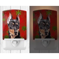 Carolines Treasures Sc9764Cnl German Pinscher Red Snowflakes Holiday Ceramic Night Light Compact Ulcertified Ideal For Bedro