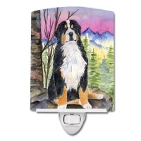 Carolines Treasures Ss8336Cnl Bernese Mountain Dog Ceramic Night Light Compact Ulcertified Ideal For Bedroom Bathroom Nurs