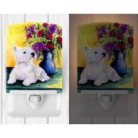 Carolines Treasures Ss8301Cnl Westie Ceramic Night Light Compact Ulcertified Ideal For Bedroom Bathroom Nursery Hallway