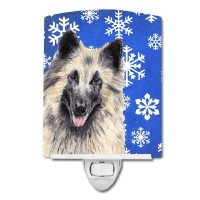 Carolines Treasures Sc9392Cnl Belgian Tervuren Winter Snowflakes Holiday Ceramic Night Light Compact Ulcertified Ideal For B