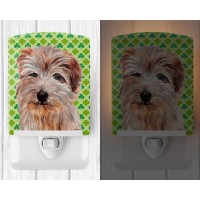 Carolines Treasures Sc9736Cnl Norfolk Terrier Lucky Shamrock St Patricks Day Ceramic Night Light Compact Ulcertified Ideal